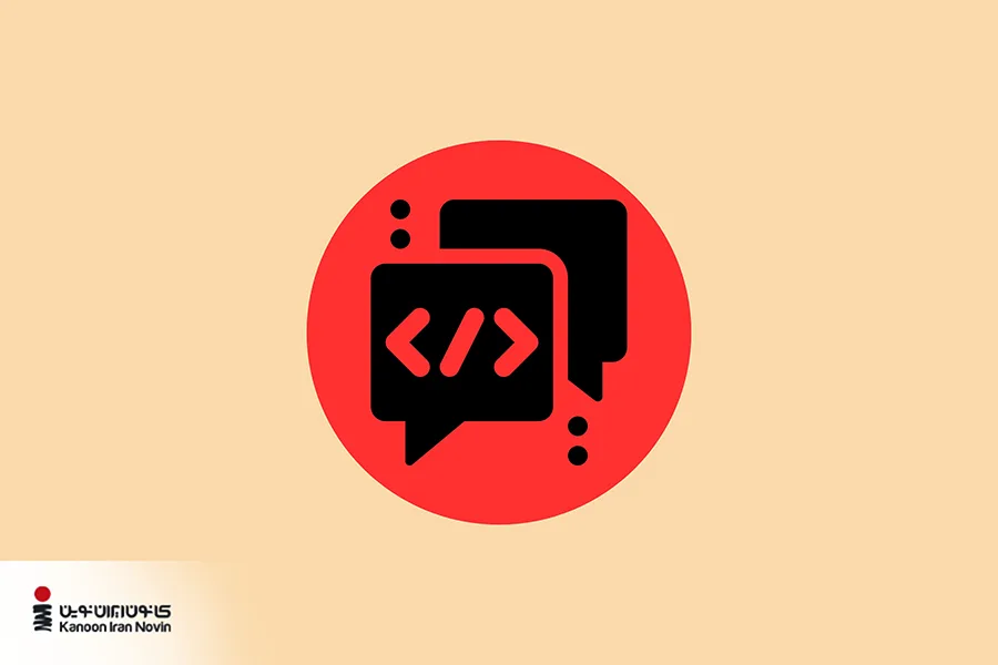 نماد HTML در یک دایره قرمز