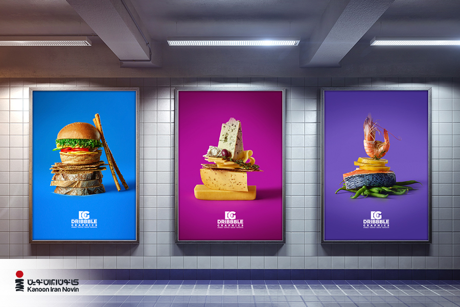 نمونه بیلبورد تبلیغاتی در مترو
