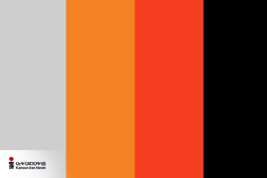 رنگهای نارنجی، زر، سیاه و خاکستری تیره، در هویت بصری آرکتایپ برند قهرمان استفاده میشوند