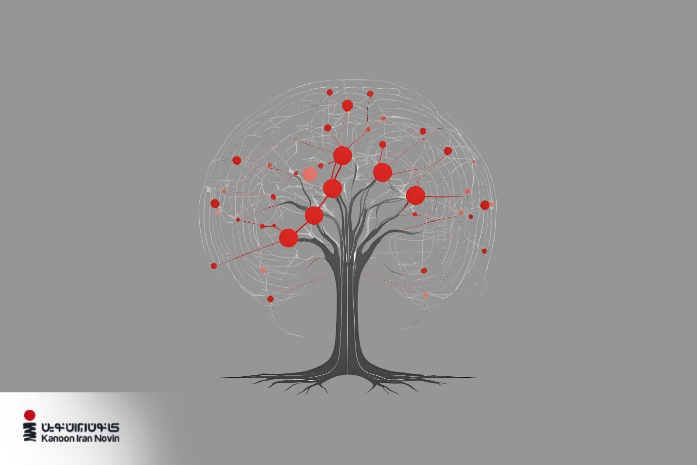 یک درخت با اتصال نقاط نماد لینک‌ها و شبکه‌های یک وبسایت